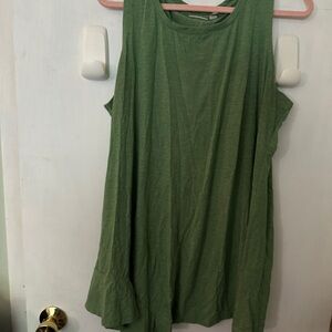 LOGO by Lori Goldstein Green Sleeveless Blouse